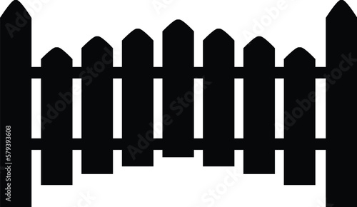 Wooden Fence Silhouettes.