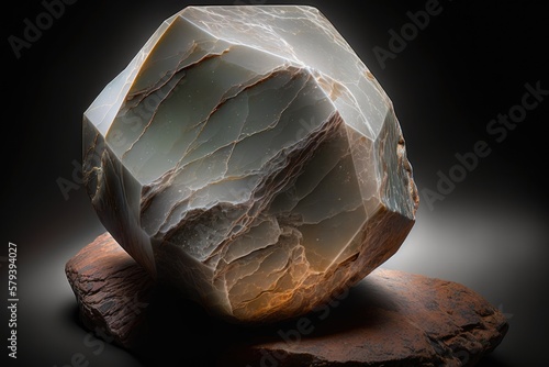stone made of the material rosalite. Generative AI
