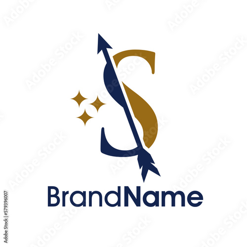 Initial S Arrow Logo
