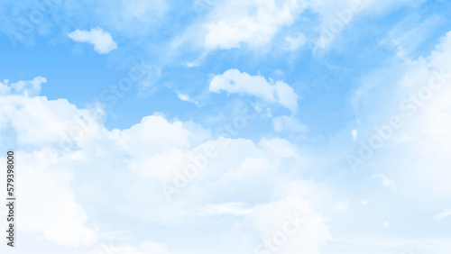 Retro sky and clouds background at summer. Cloud sky image. Vector illustrator