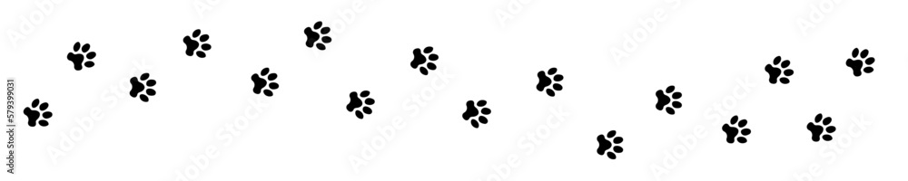 Paw Print Trace. Vector Icon Paw Print Trace. Vector Icon