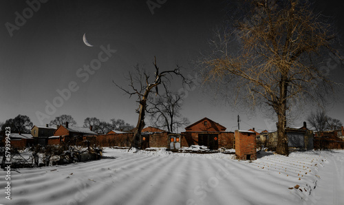 The northeast rural winter scene photo