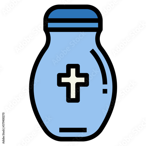 urn filled outline icon style