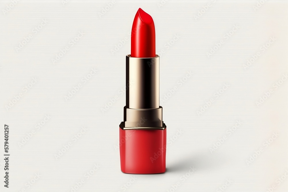 red lipstick on white background red lipstick on white background