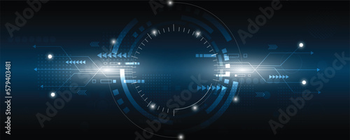 Abstract technology background, Illustration, Hi-tech communication concept innovation background, Science and technology digital background