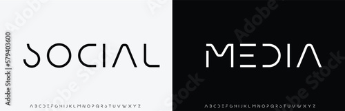 Fotografia Social Media, abstract technology alphabet tech font