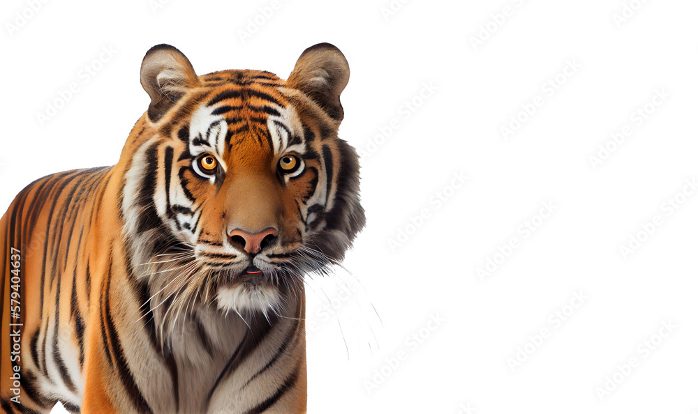 tiger on a transparent background. generative AI