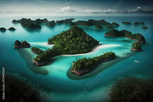 Thailand's tropical Trat Islands. Generative AI