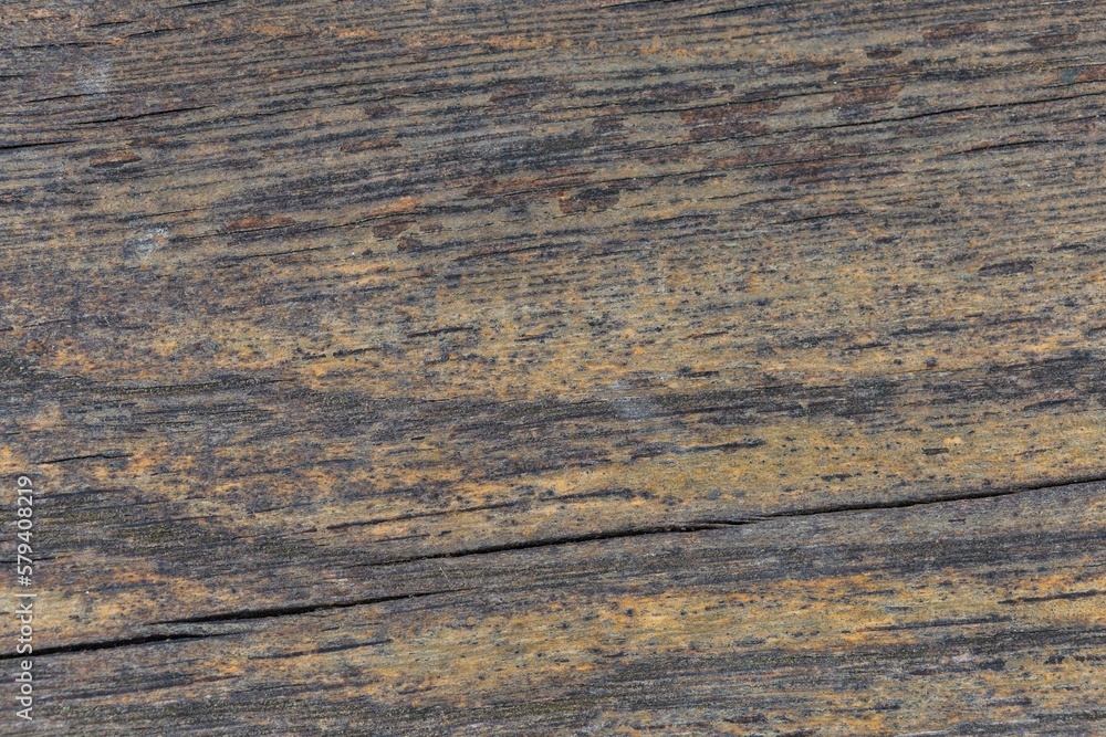Naklejka premium Closeup of an old brown wooden board