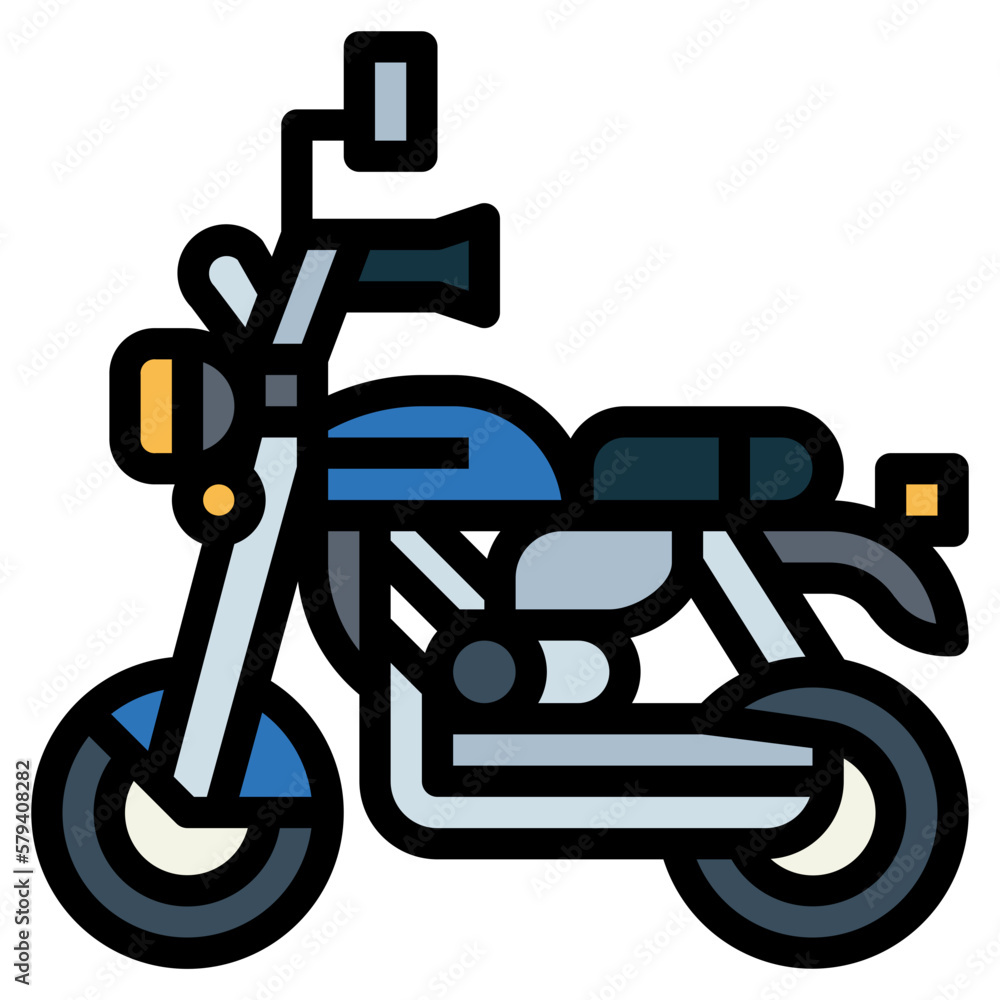 motorcycle filled outline icon style motorcycle filled outline icon style