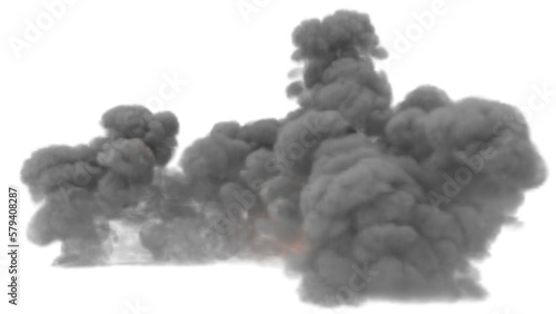 3d rendering illustration Smoke special effect on white background