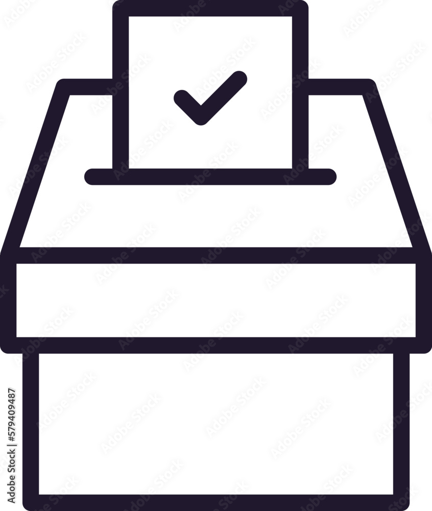 Single line icon of election on isolated white background. High quality editable stroke for mobile apps, web design, websites, online shops etc. Single line icon of election on isolated white background. High quality editable stroke for mobile apps, web design, websites, online shops etc.