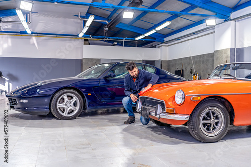 service and maintenance of luxury cars in the garage