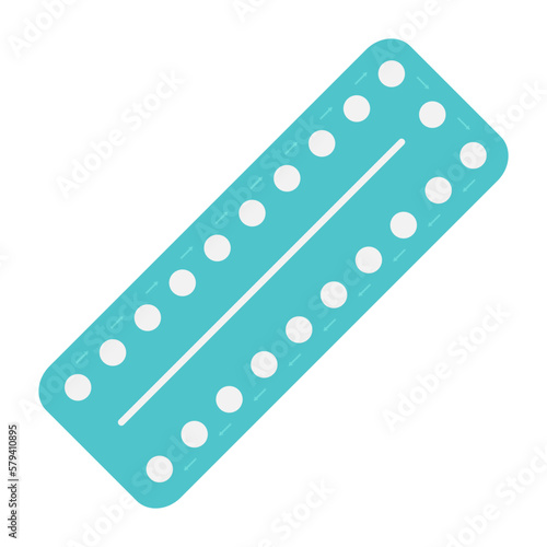 Contraceptive pills. Flat vector illustration