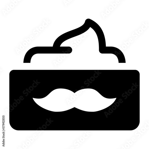 mustache cream glyph icon