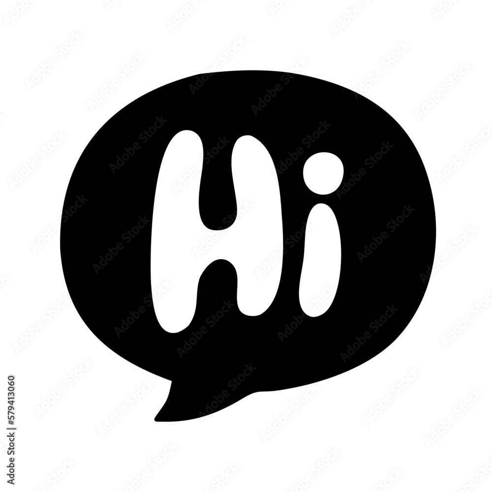Hi Text With Speech Bubble Talk. For Social Media Content, Poster, Greetings, Fun, Intro, Video. Flat Design Comic Style. Vector Illustration. Hi Text With Speech Bubble Talk. For Social Media Content, Poster, Greetings, Fun, Intro, Video. Flat Design Comic Style. Vector Illustration.