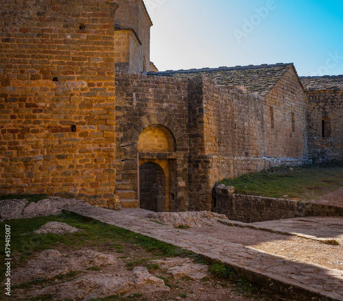 loarre castle spain parade ground towards door of the crypt