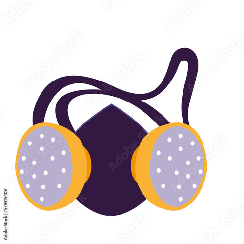 Gas mask icon png image with transparent background photo