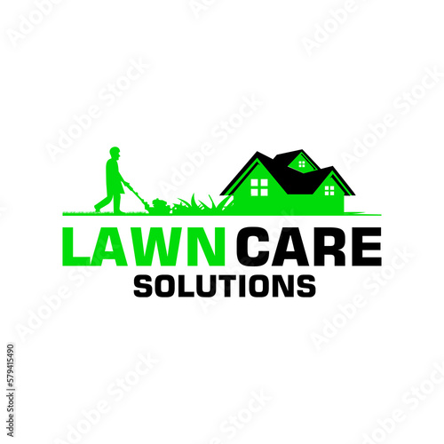 lawn care logo design creative idea vector design inspiration	
