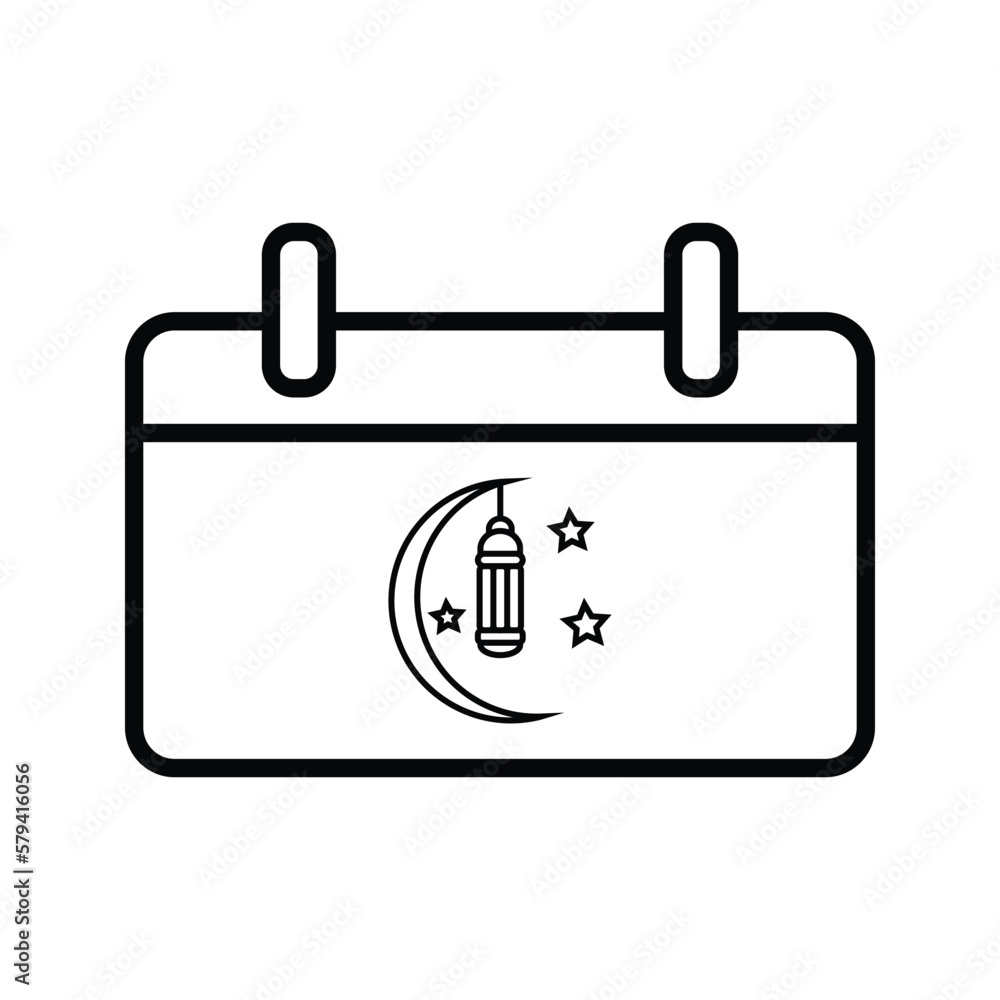 Calendar Ramadan icon vector, Ramadan Kareem Isolated on white background. Trendy Flat style for graphic design, Web site, UI. EPS
Calendar Ramadan icon vector, Ramadan Kareem Isolated on white background. Trendy Flat style for graphic design, Web site, UI. EPS