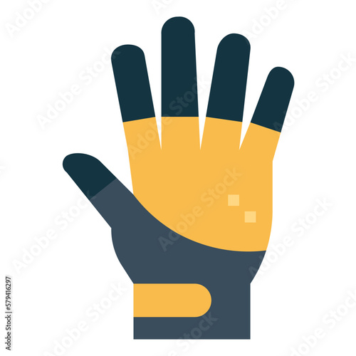 gloves flat icon style