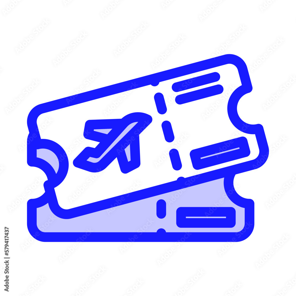 Icon Ticket Airplane, Ticket Travel, Vacation, Beach, Holyday. editable file and color. Icon Ticket Airplane, Ticket Travel, Vacation, Beach, Holyday. editable file and color.