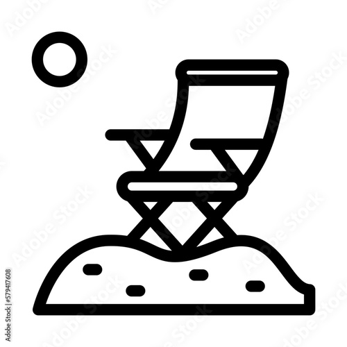 Icon beach, umbrella, sea, sun, chair, relax Holyday. editable file and color. Icon longue chair, beach, Holyday. editable file and color.