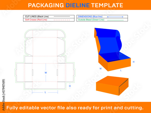 Pizza Box, Gift box, Storage Box, Dieline Template