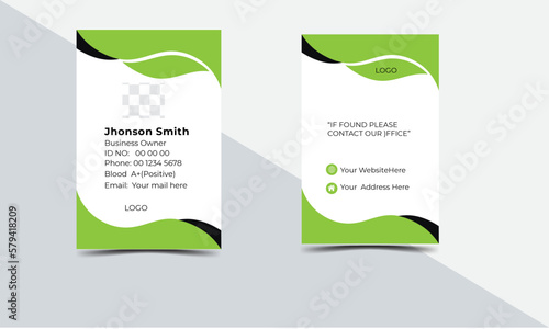 professional corporate id card template