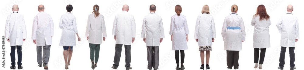 group of doctors in full length isolated on white group of doctors in full length isolated on white