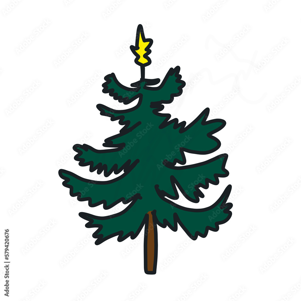 Obraz premium green christmas tree