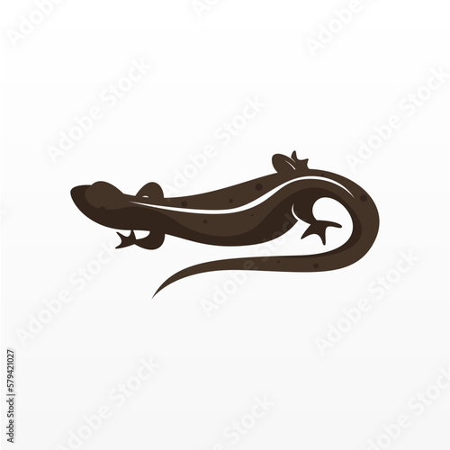 Lizard animal logo design. Wild lizard logo. Reptile logo template