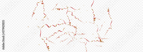 Red and Gold Serpentine Flying Vector Panoramic
