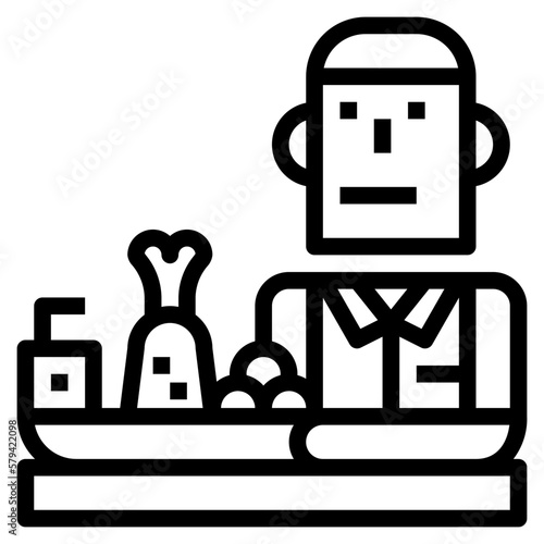 prisoner line icon style