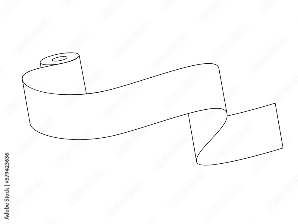 Unwound roll of toilet paper with place for text. Vector illustration Unwound roll of toilet paper with place for text. Vector illustration