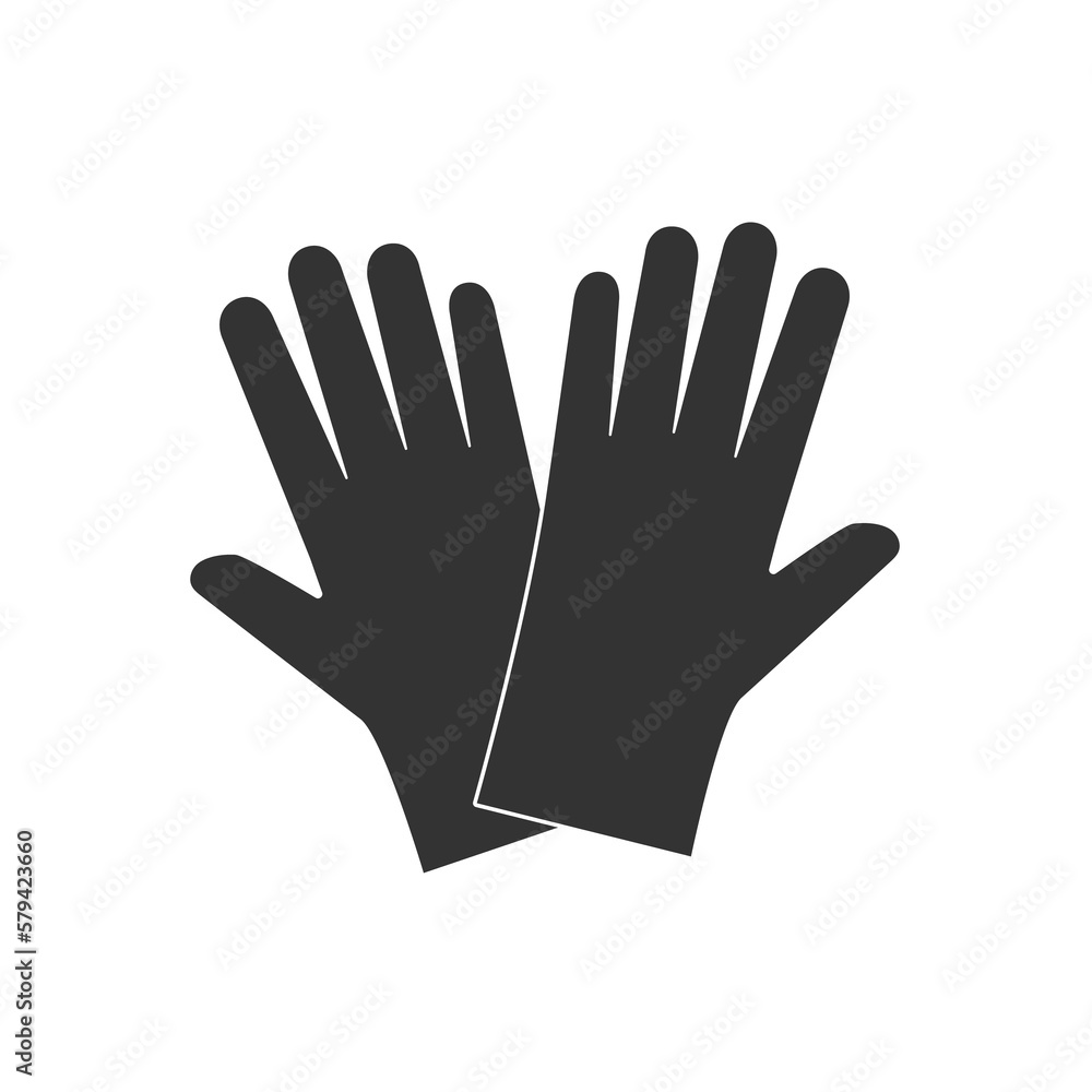 A pair of rubber gloves isolated on a white background. Vector illustration A pair of rubber gloves isolated on a white background. Vector illustration