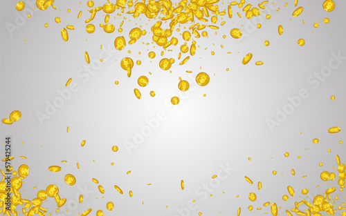 Cartoon Metal Finance Vector Gray Background.