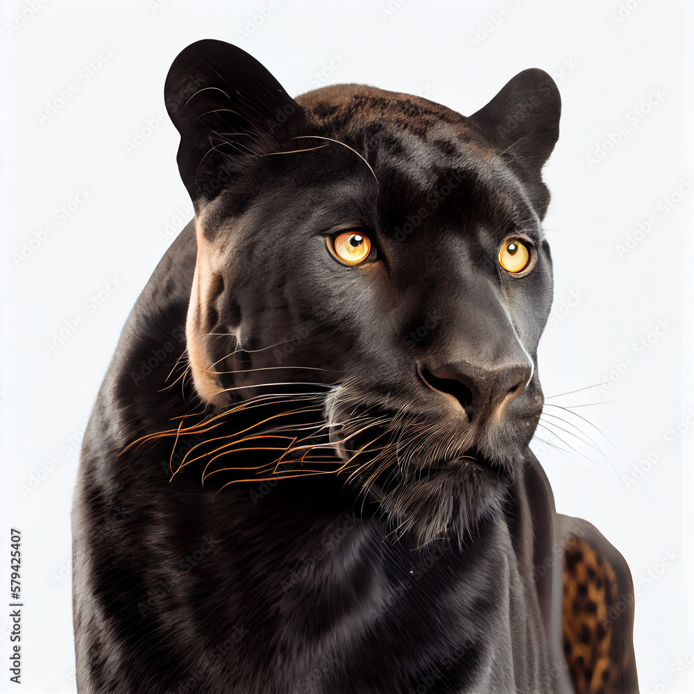 close up of a leopard generative AI