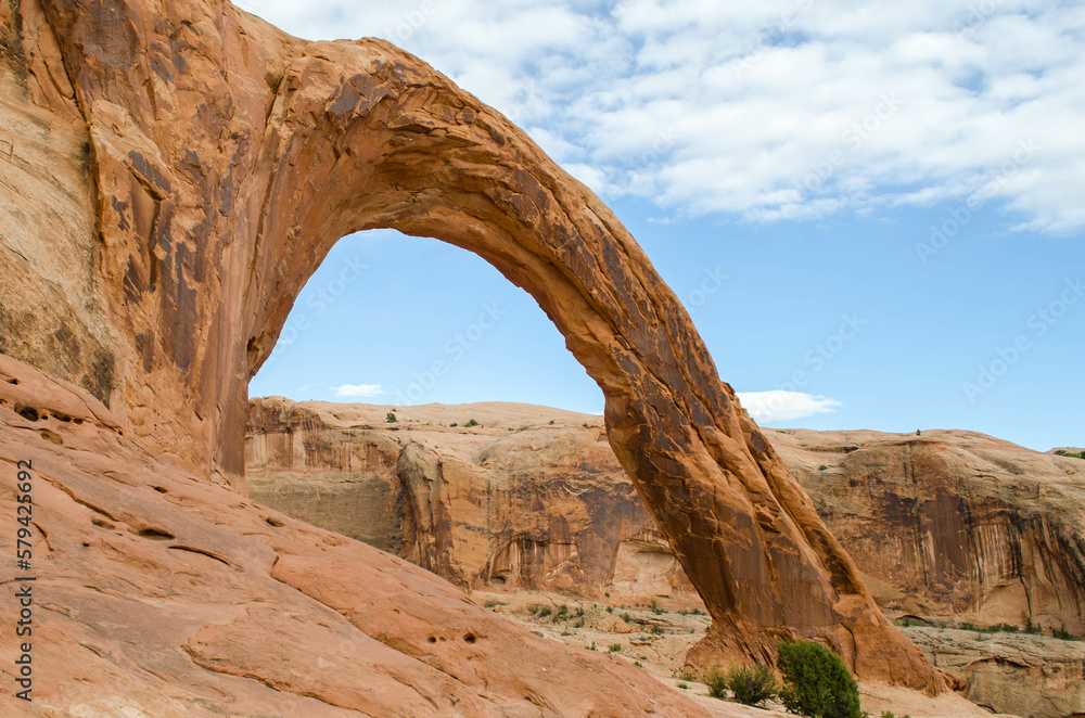 Corona Arch formation west of Moab, Utah, USA. 