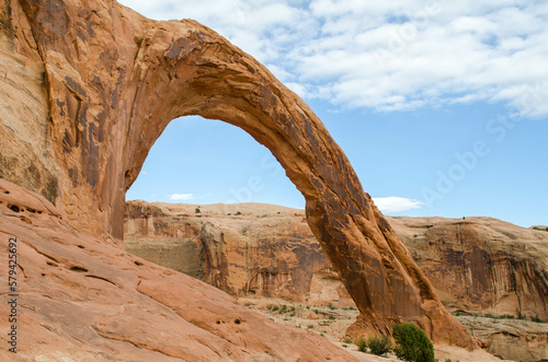 Corona Arch formation west of Moab, Utah, USA. 