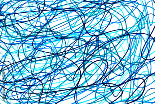 Photos The texture on white paper is drawn with a bright blue marker.