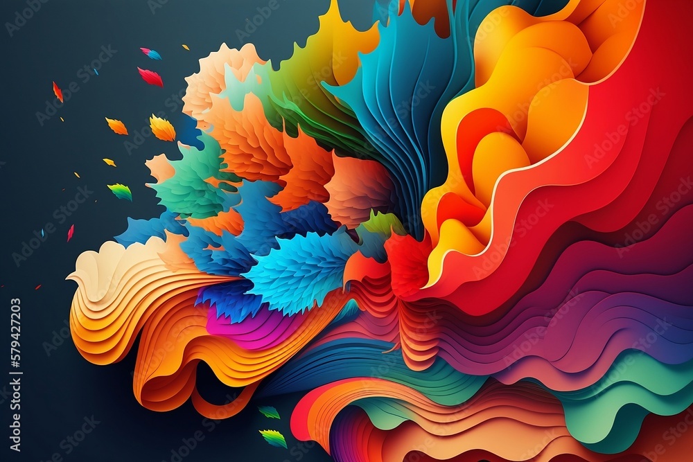 Burst of Abstract Colorful Energy in a Stunning Background Burst of Abstract Colorful Energy in a Stunning Background