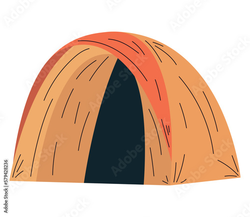 orange camping tent