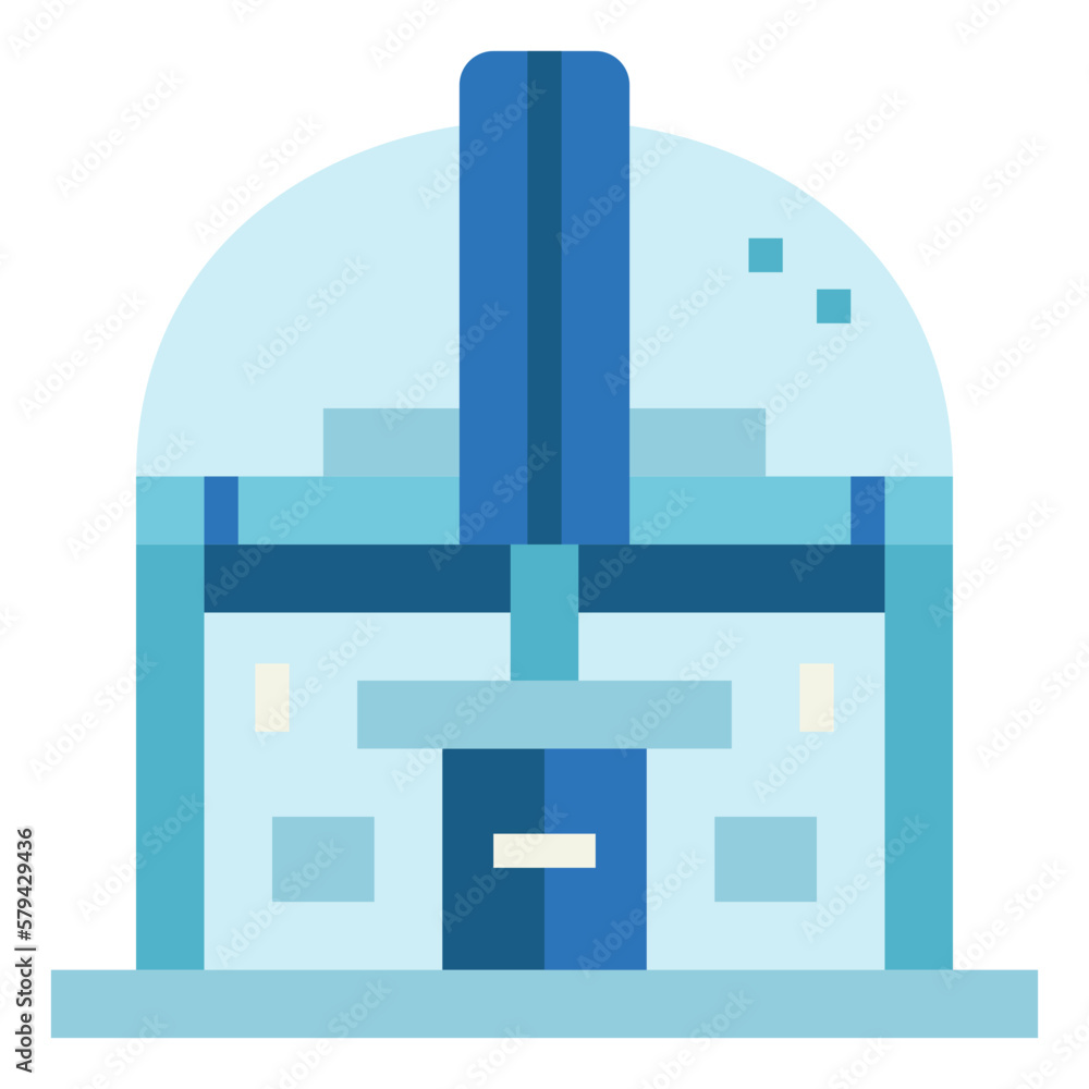 Fototapeta premium observatory flat icon style