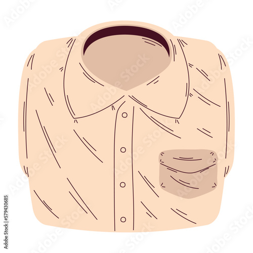 white shirt folded