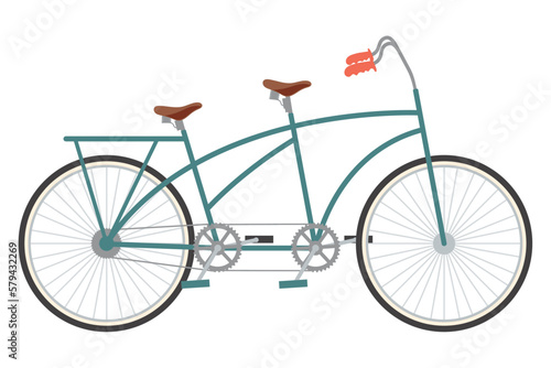 gray bicycle tandem style