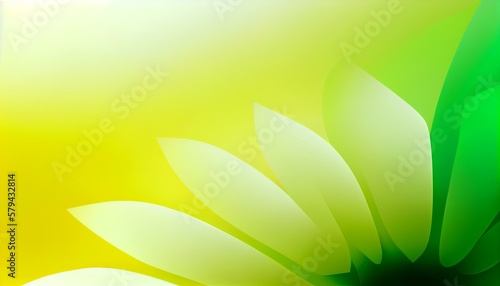 A green and yellow gradient background with a subtle petal pattern in white. Generative AI