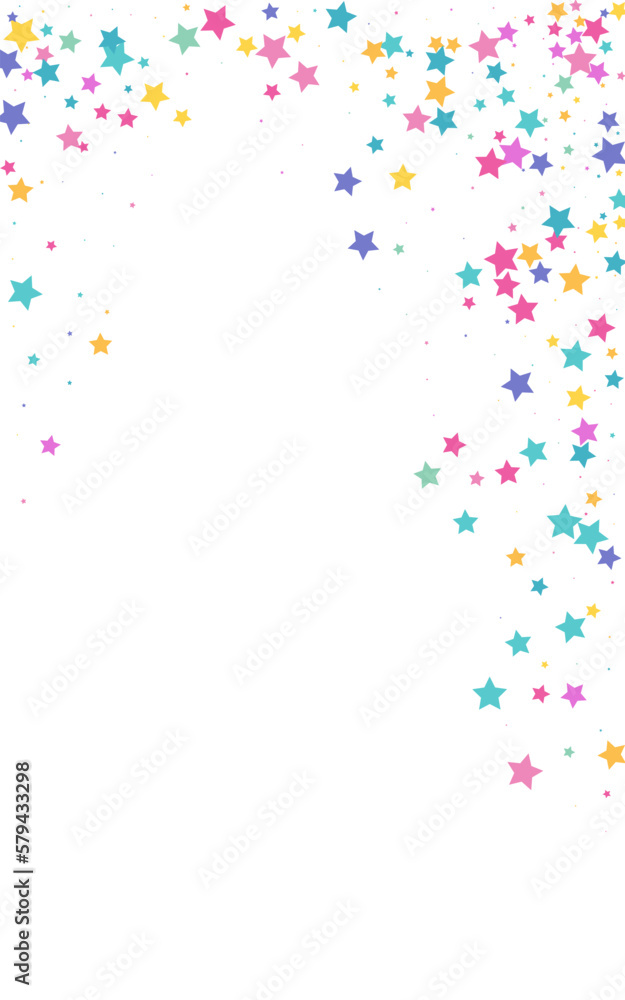 Happy Falling Vector White Background Star