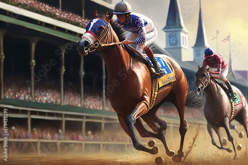 horse racing on a horse race