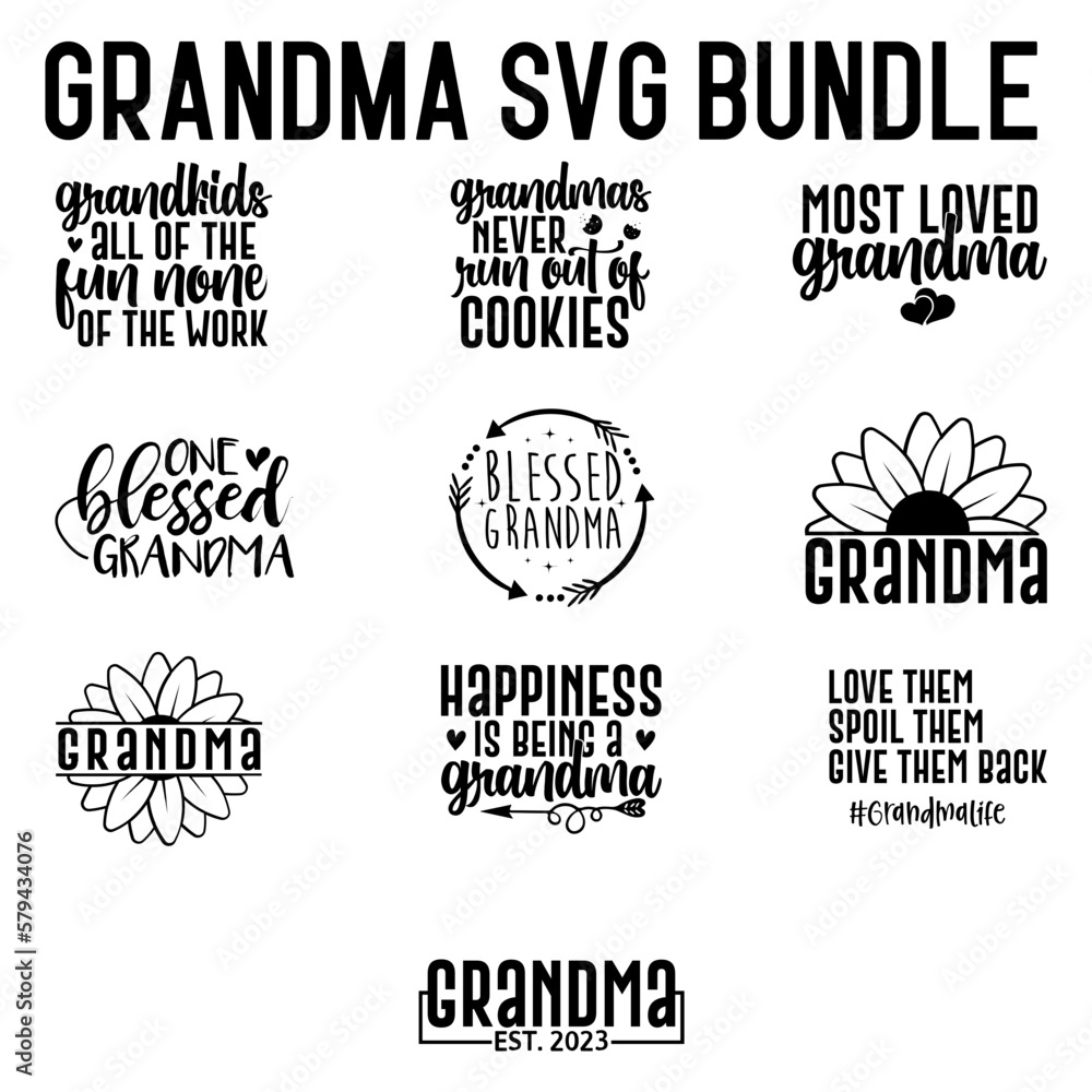 Fototapeta premium Grandma SVG Bundle